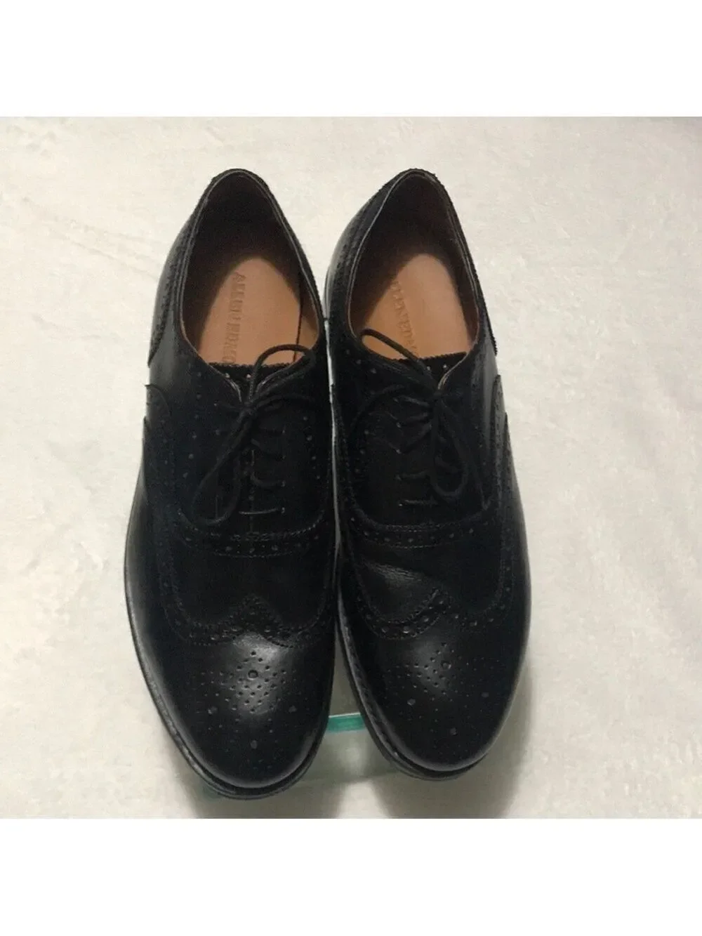 Allen Edmonds McAllister Leather Black Wingtip Oxford Shoes 10.5D